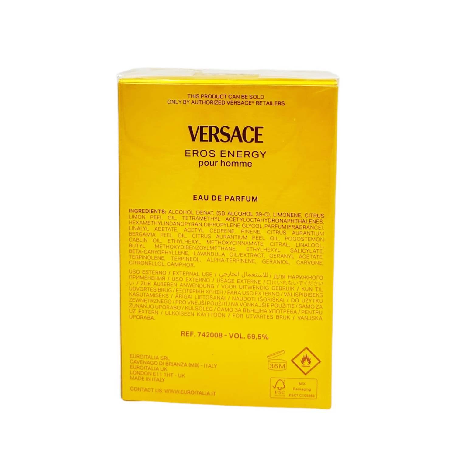 Versace Eros Energy Pour Homme Eau De Parfum, 3.4 onzas - Imagen 5